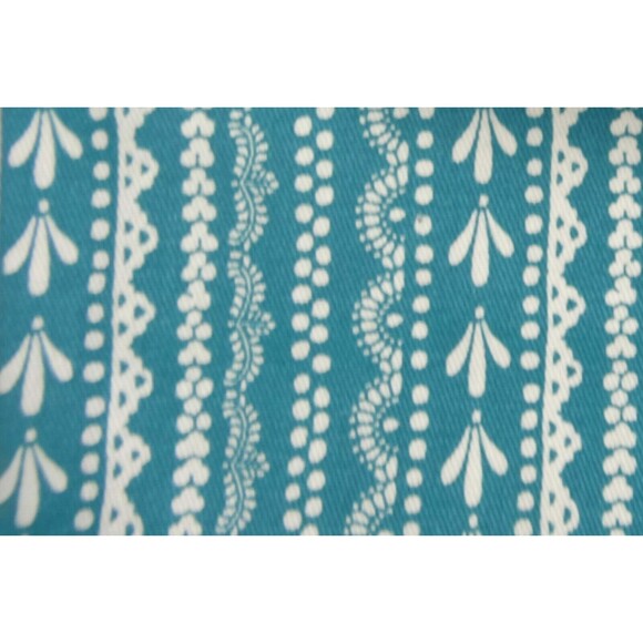 Pioneer Woman Wildflower Whimsy Kitchen Towels 2pc White Teal Stripe Floral Gift - Picture 5 of 5